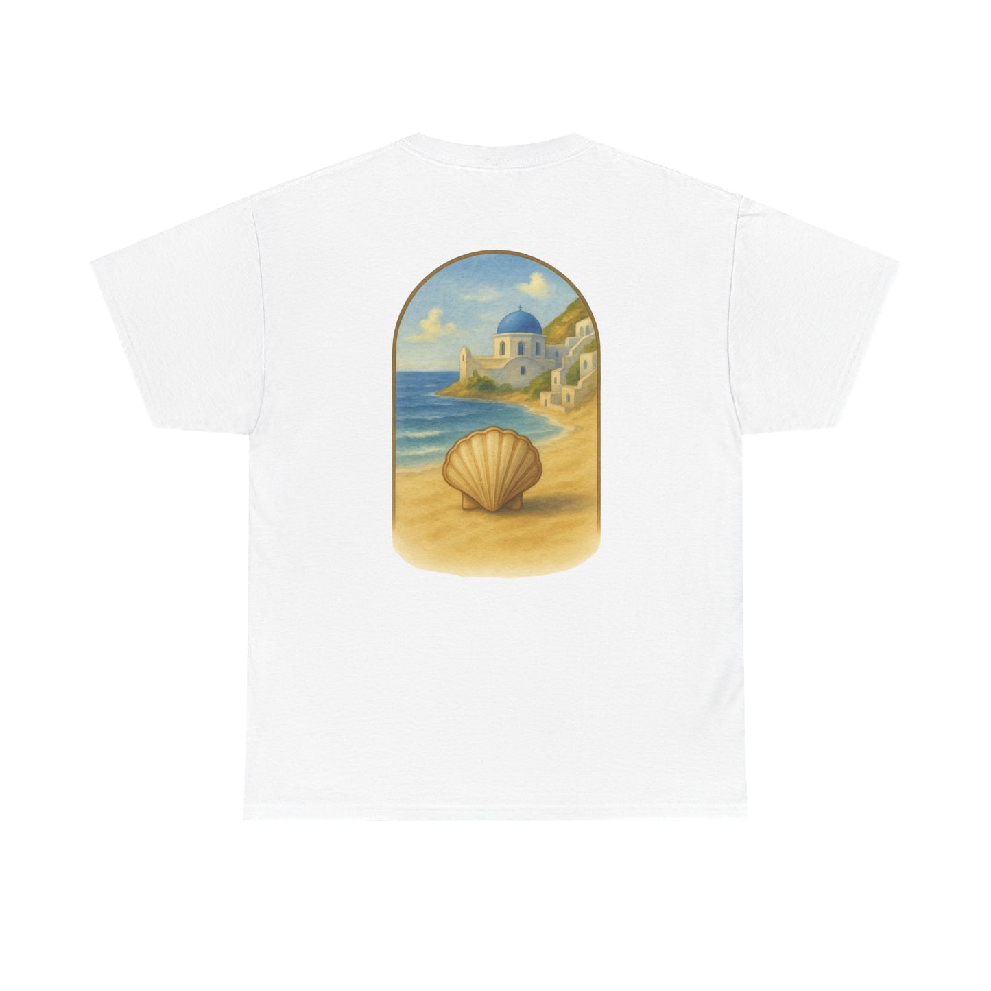 Flow Unisex Heavy Cotton Tee, Beach Vibes T-shirt, Summer Graphic Tee, Casual Wear, Gift for Ocean Lovers