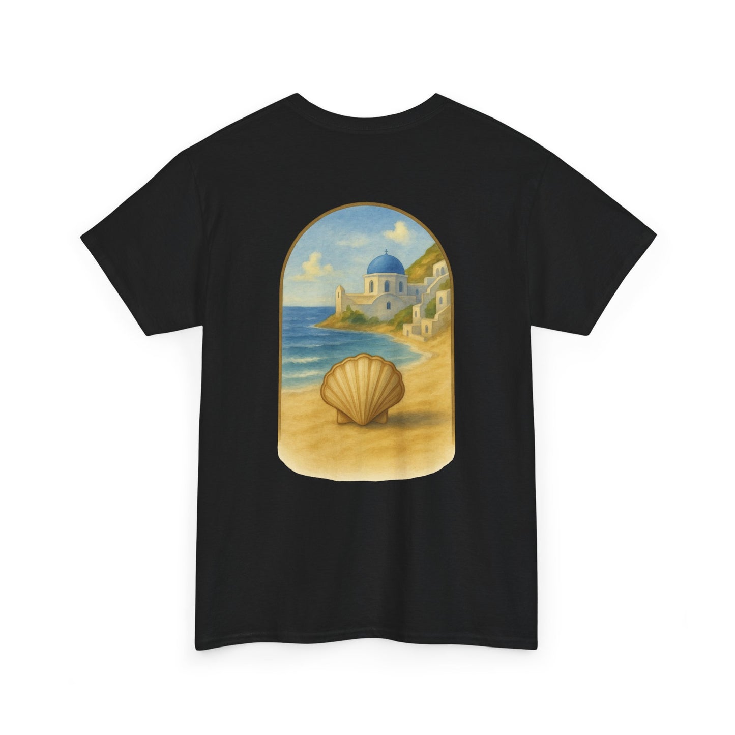 Flow Unisex Heavy Cotton Tee, Beach Vibes T-shirt, Summer Graphic Tee, Casual Wear, Gift for Ocean Lovers