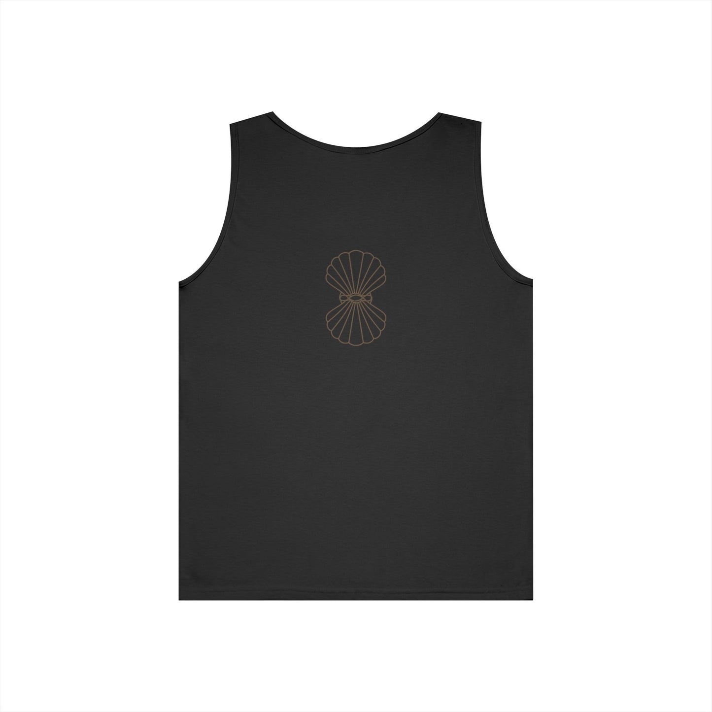 Flow Shell Unisex Heavy Cotton Tank Top | Beach Vibes, Summer Wear, Casual Outfit, Gift for Her, Relaxed Style