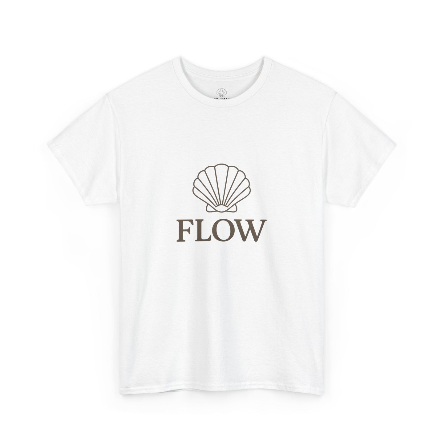 Unisex Heavy Cotton Tee with Flow Design, Summer