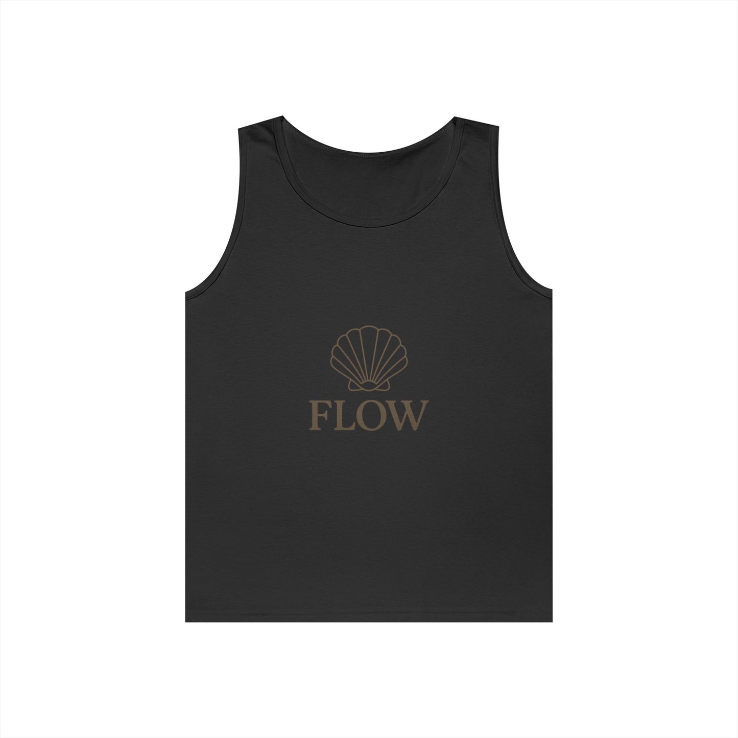Flow Shell Unisex Heavy Cotton Tank Top | Beach Vibes, Summer Wear, Casual Outfit, Gift for Her, Relaxed Style