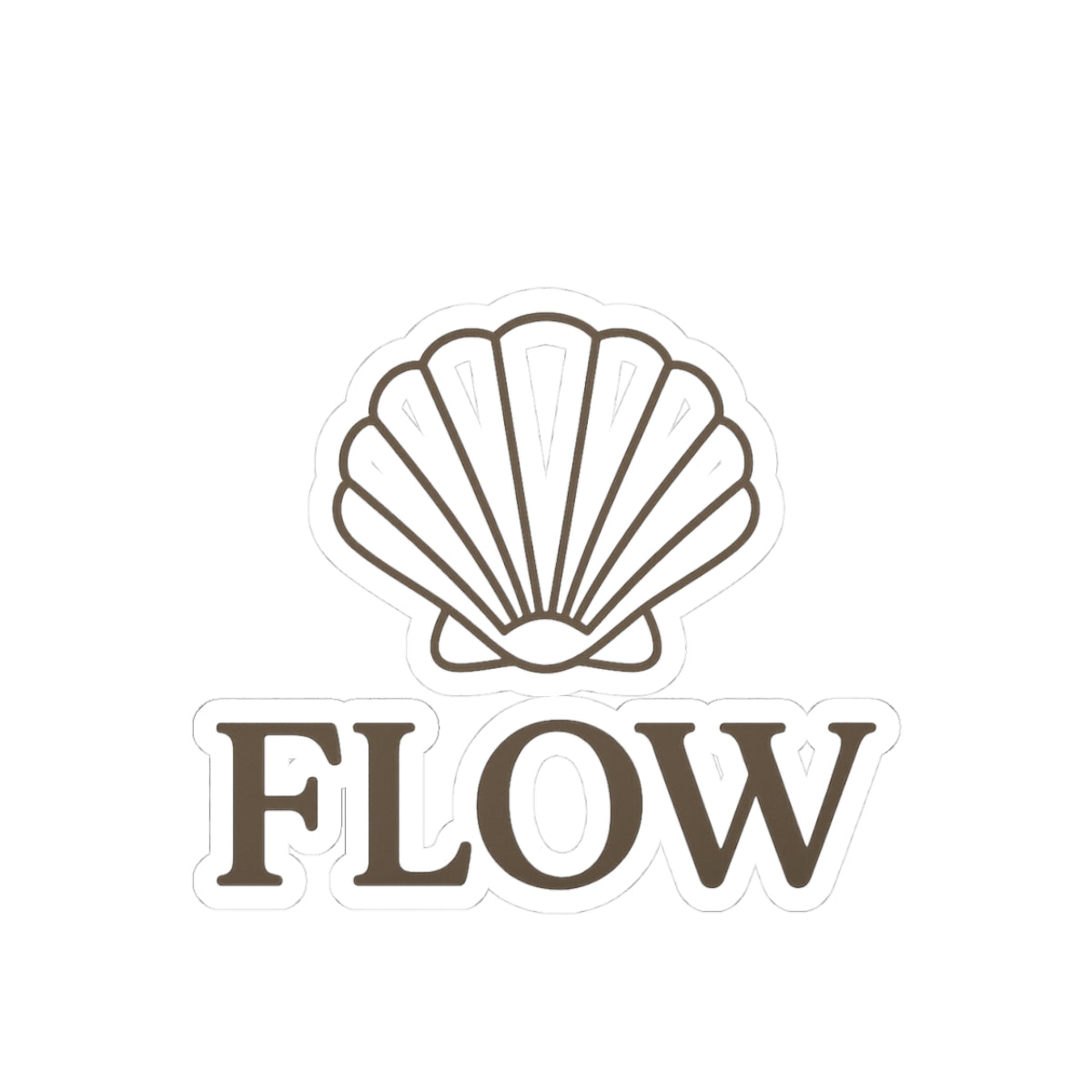 Flow Shell Kiss-Cut Stickers | Laptop Decals, Water Bottle Stickers, Aesthetic Decor, Gift for Ocean Lovers, Car Stickers