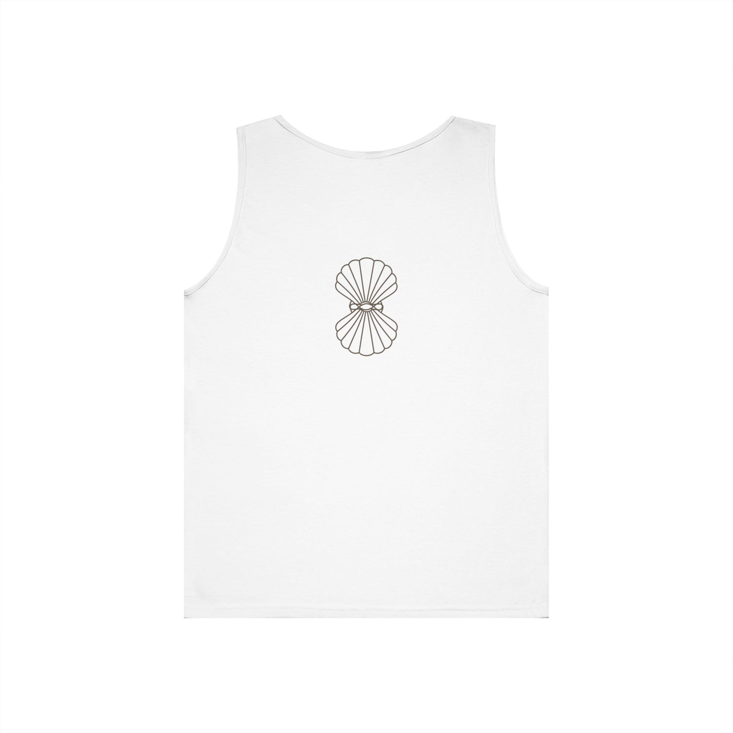 Flow Shell Unisex Heavy Cotton Tank Top | Beach Vibes, Summer Wear, Casual Outfit, Gift for Her, Relaxed Style