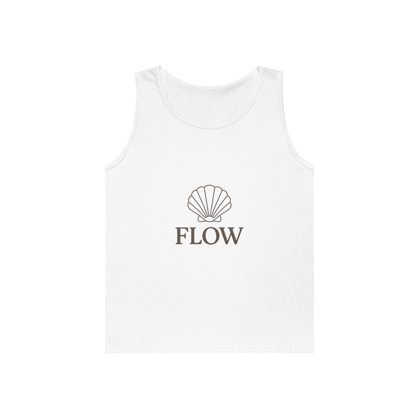 Flow Shell Unisex Heavy Cotton Tank Top | Beach Vibes, Summer Wear, Casual Outfit, Gift for Her, Relaxed Style