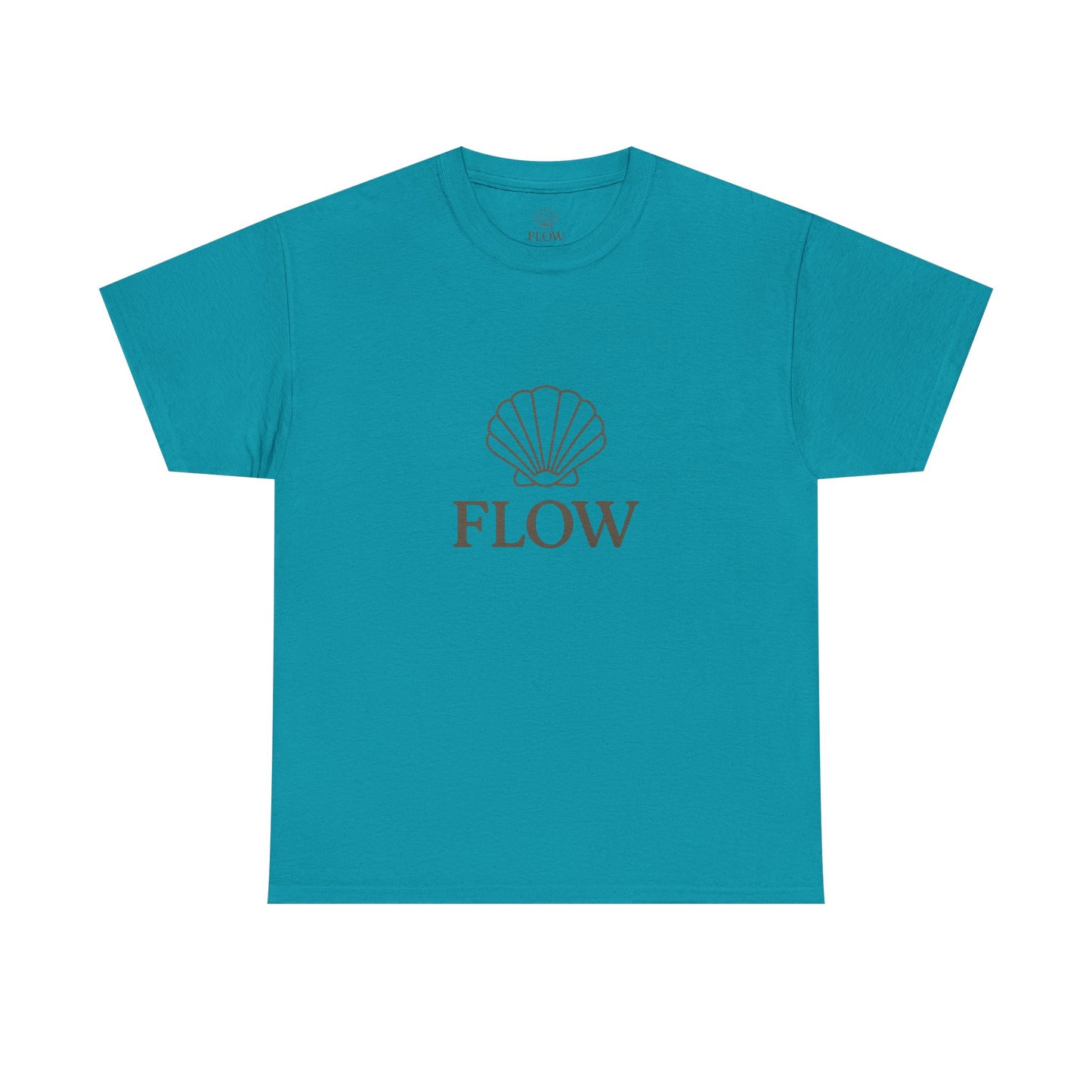 Unisex Heavy Cotton Tee with Flow Design, Summer