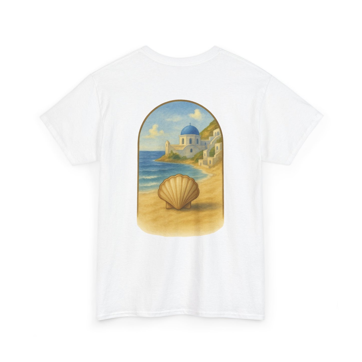 Flow Unisex Heavy Cotton Tee, Beach Vibes T-shirt, Summer Graphic Tee, Casual Wear, Gift for Ocean Lovers