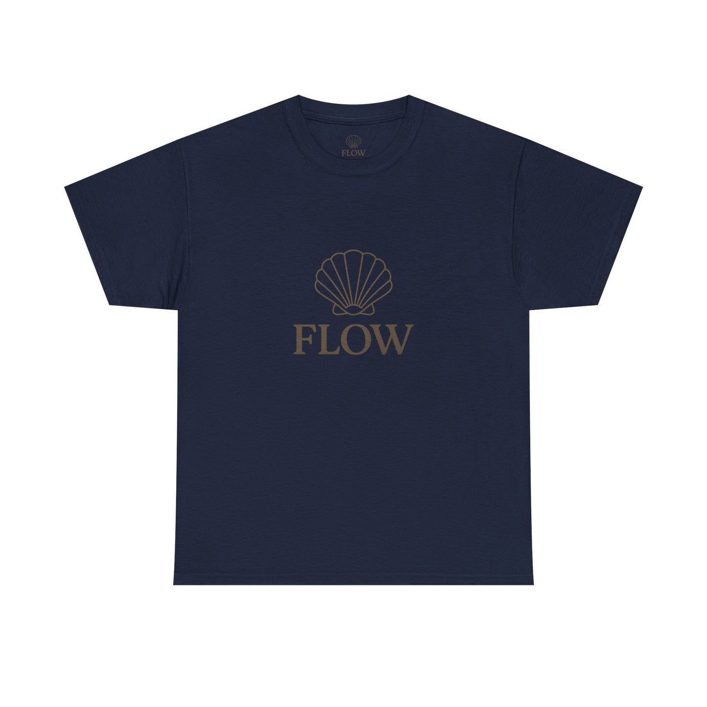 Unisex Heavy Cotton Tee with Flow Design, Summer