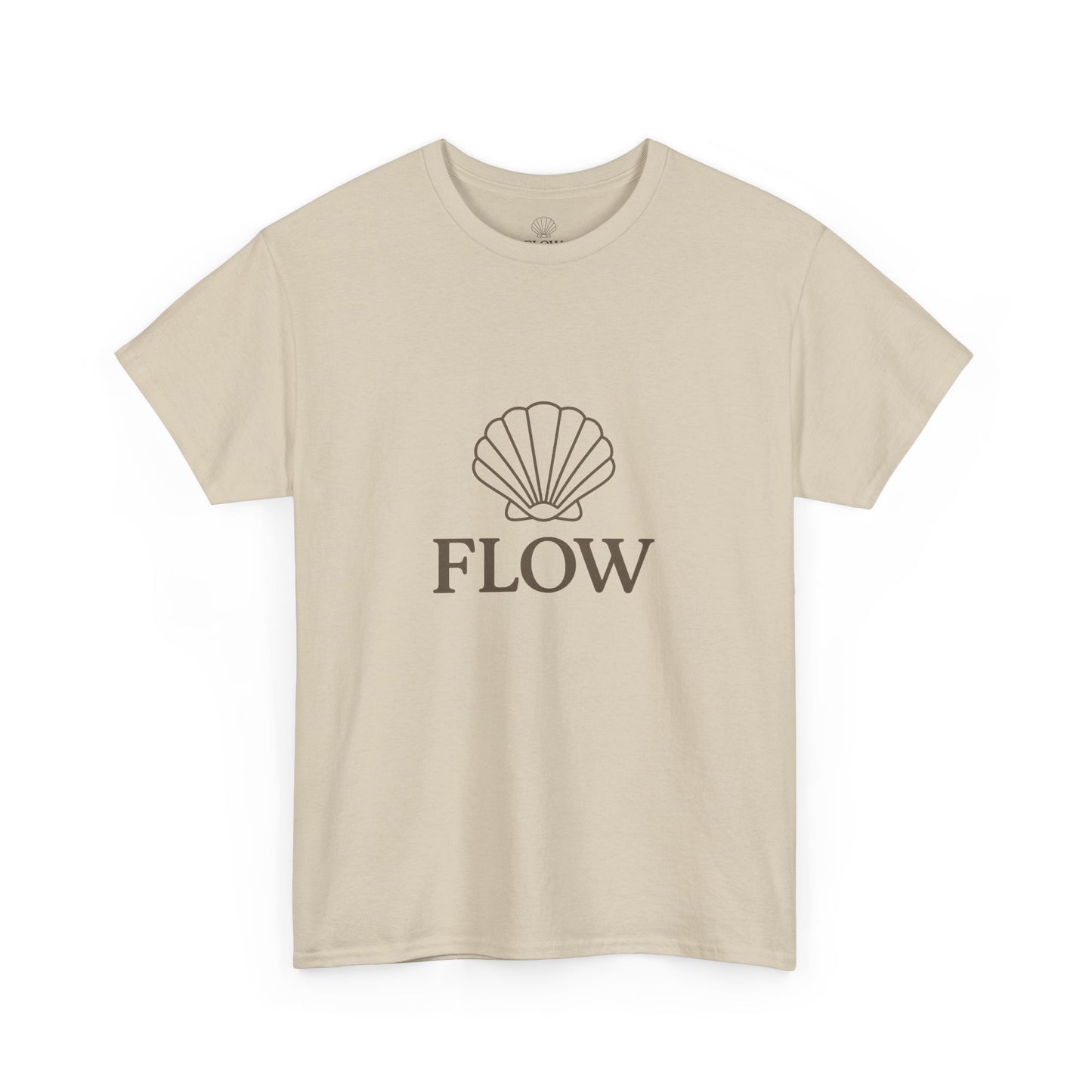 Unisex Heavy Cotton Tee with Flow Design, Summer