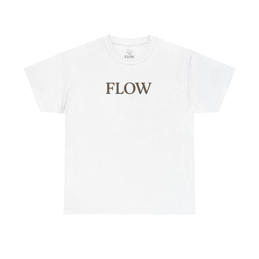 Flow Unisex Heavy Cotton Tee, Beach Vibes T-shirt, Summer Graphic Tee, Casual Wear, Gift for Ocean Lovers