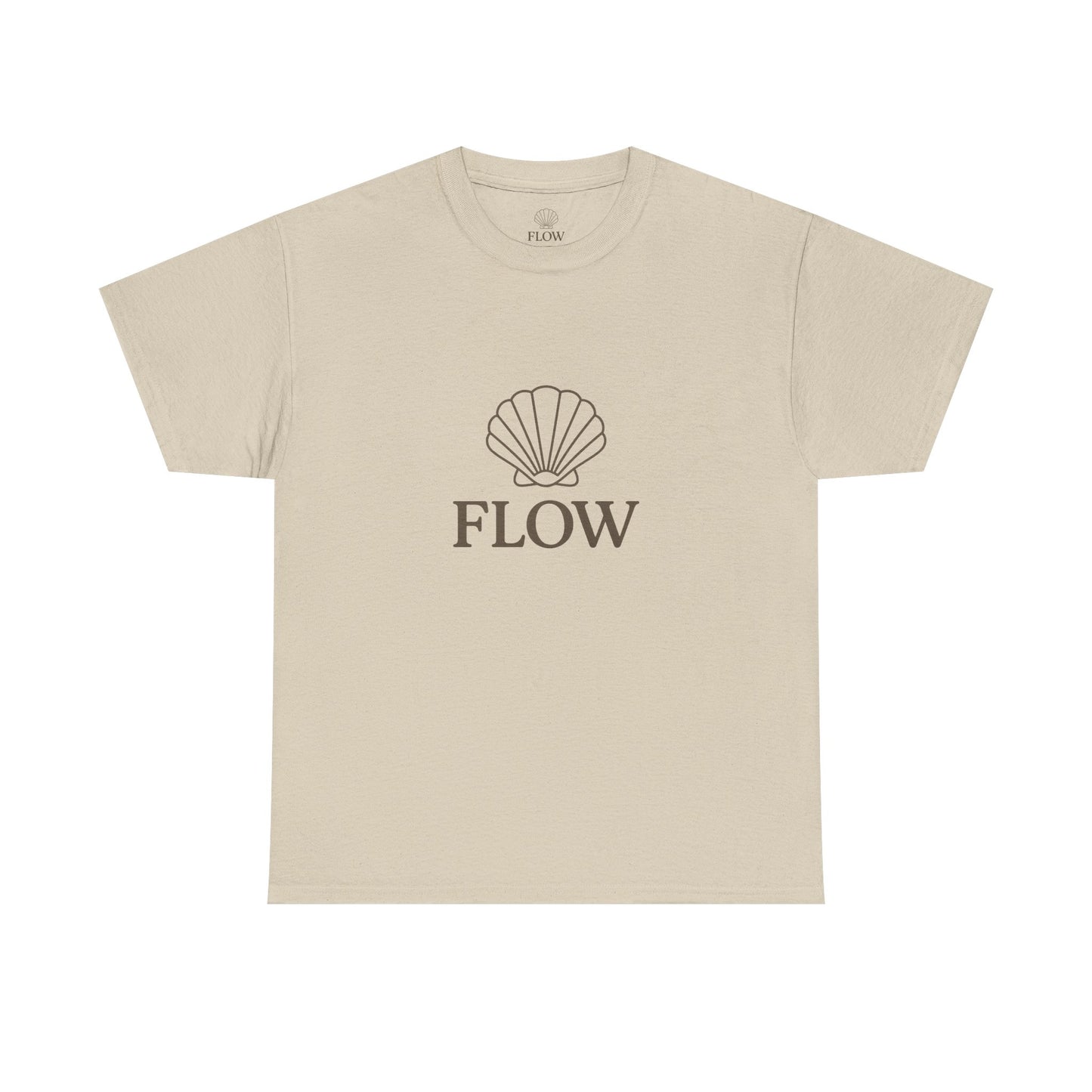 Unisex Heavy Cotton Tee with Flow Design, Summer