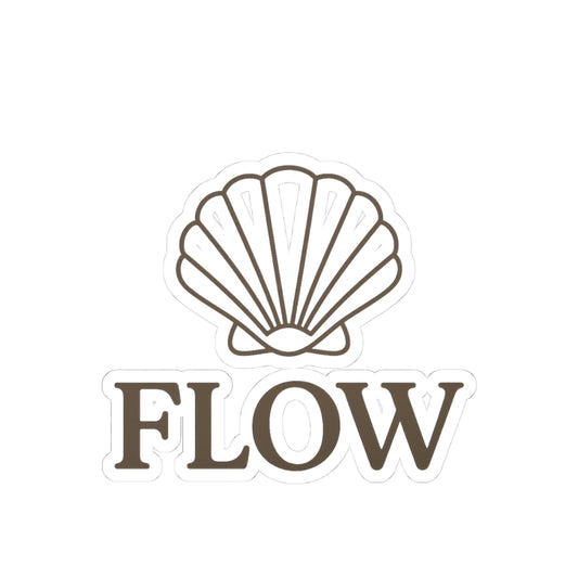 Flow Shell Kiss-Cut Stickers | Laptop Decals, Water Bottle Stickers, Aesthetic Decor, Gift for Ocean Lovers, Car Stickers