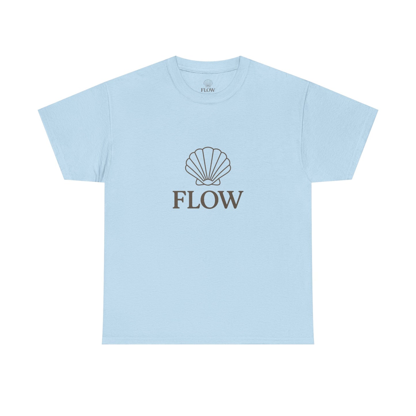 Unisex Heavy Cotton Tee with Flow Design, Summer
