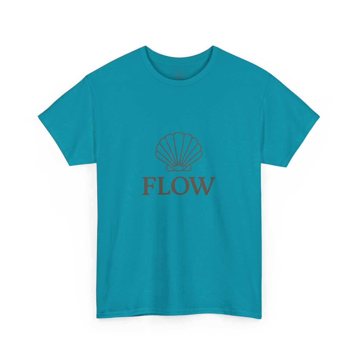 Unisex Heavy Cotton Tee with Flow Design, Summer