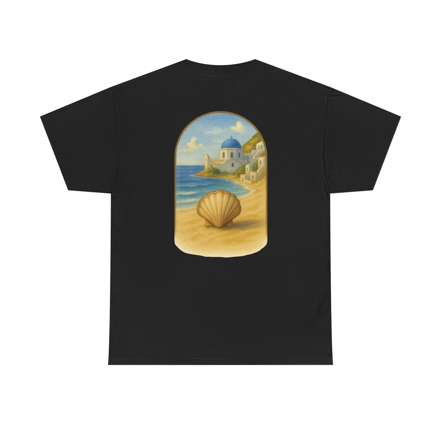 Flow Unisex Heavy Cotton Tee, Beach Vibes T-shirt, Summer Graphic Tee, Casual Wear, Gift for Ocean Lovers