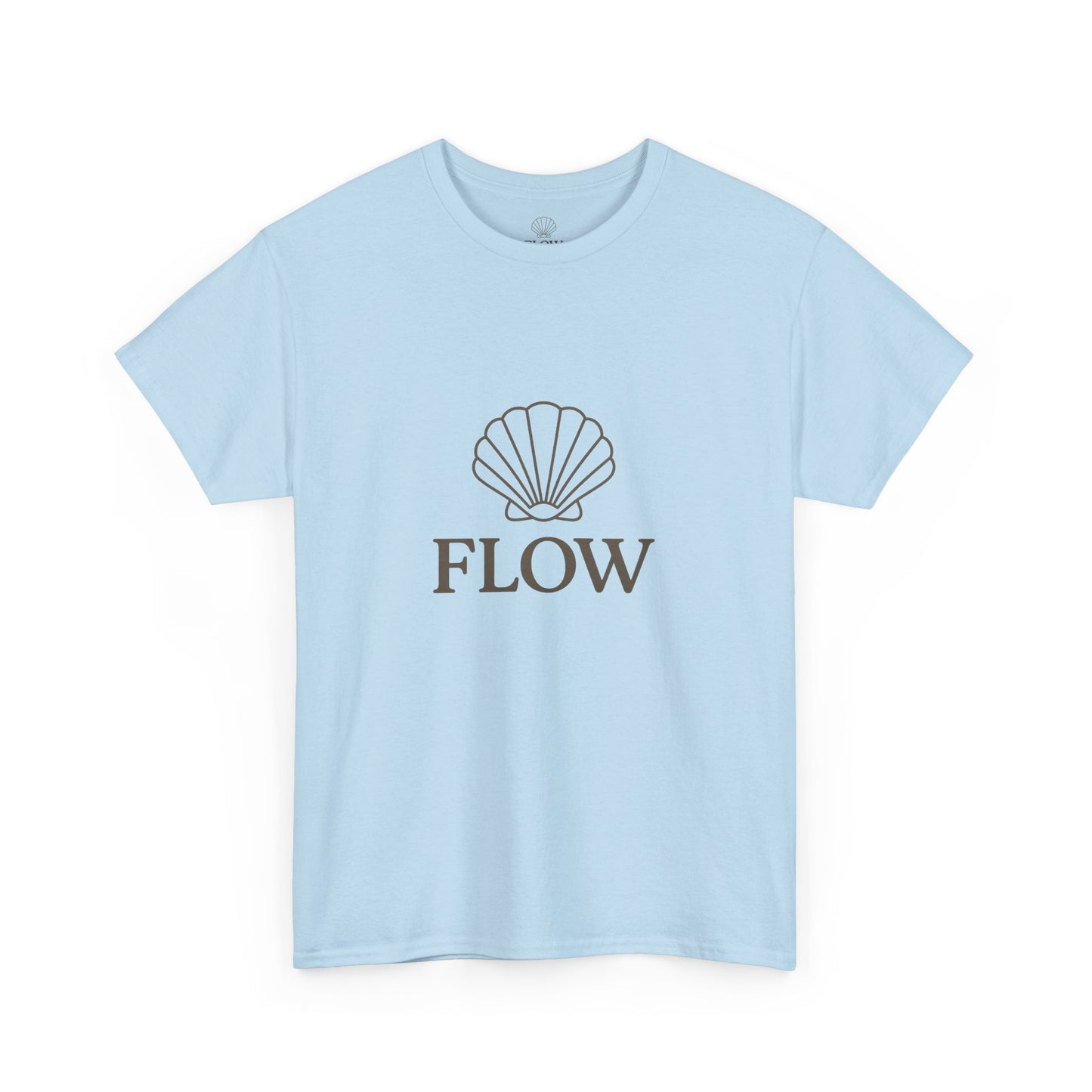 Unisex Heavy Cotton Tee with Flow Design, Summer