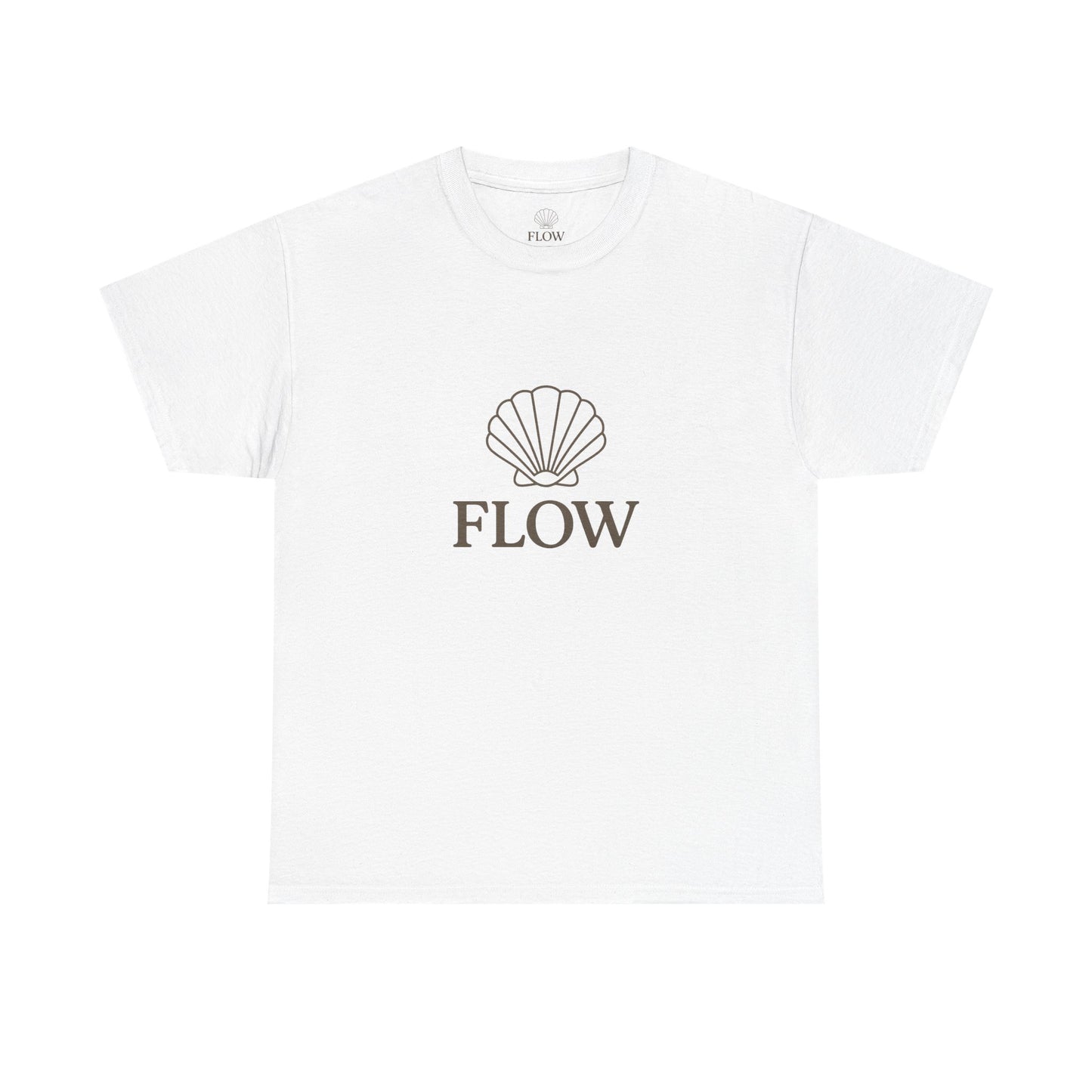 Unisex Heavy Cotton Tee with Flow Design, Summer