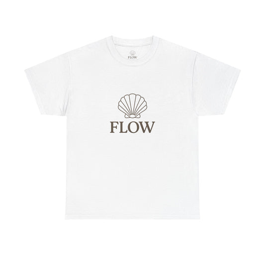 Unisex Heavy Cotton Tee with Flow Design, Summer